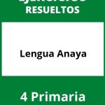 Ejercicios Lengua 4 Primaria PDF Anaya