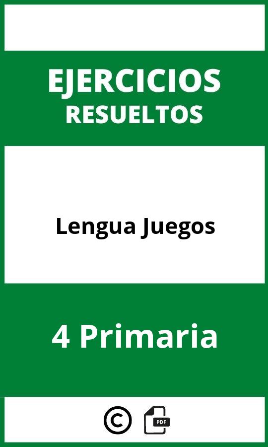 Ejercicios Lengua 4 Primaria PDF Juegos