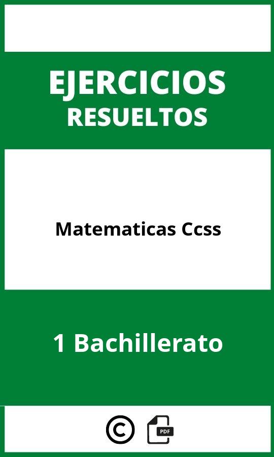 Ejercicios Matematicas 1 Bachillerato Ccss PDF