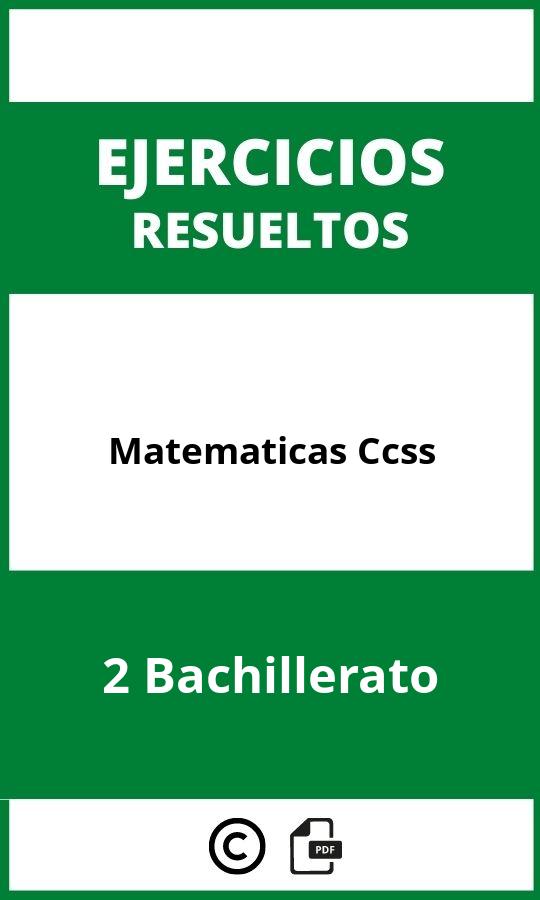 Ejercicios Matematicas 2 Bachillerato Ccss PDF