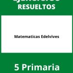 Ejercicios Matematicas 5 Primaria PDF Edelvives