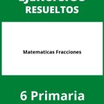 Ejercicios Matematicas 6 Primaria Fracciones PDF