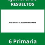 Ejercicios Matematicas 6 Primaria Numeros Enteros PDF