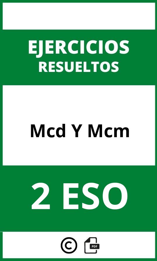 Ejercicios Mcd Y Mcm 2 ESO PDF