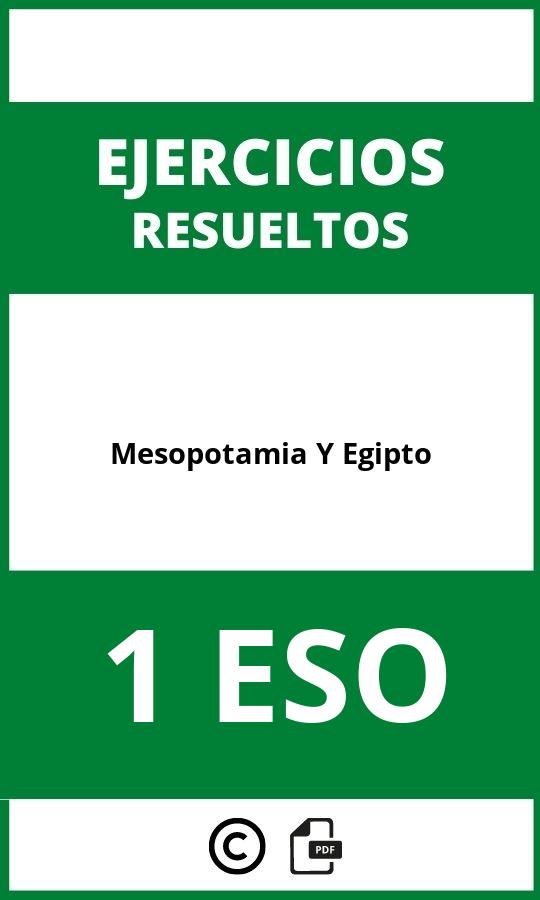 Ejercicios Mesopotamia Y Egipto 1 ESO PDF