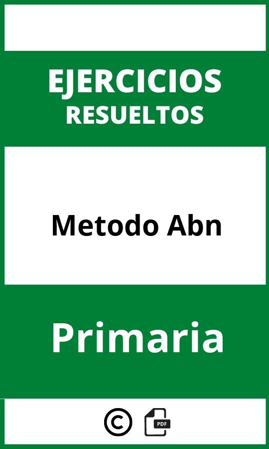 Ejercicios Metodo Abn Primaria PDF