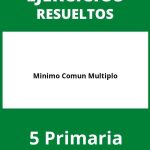 Ejercicios Minimo Comun Multiplo 5 Primaria PDF