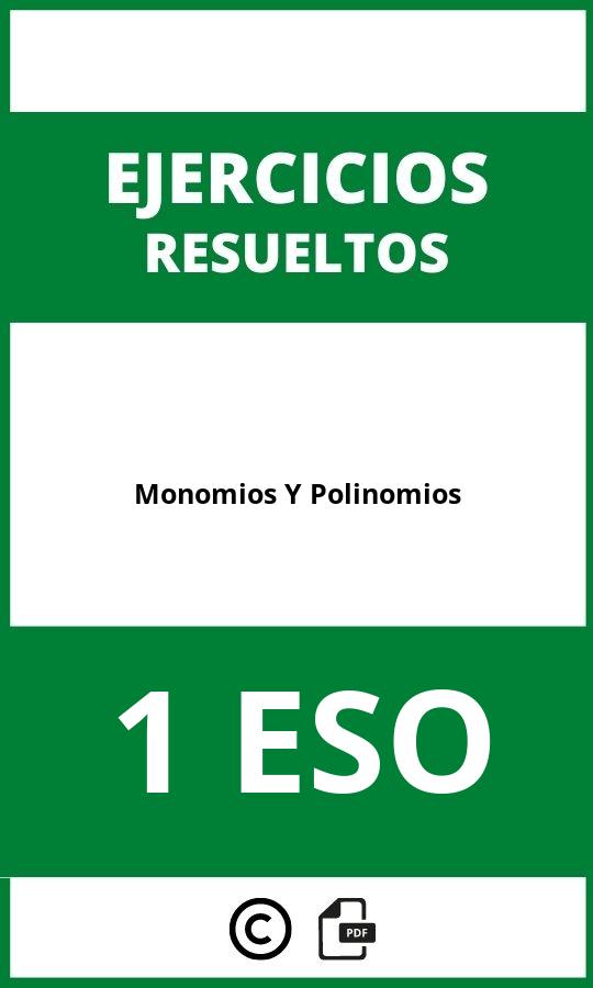 Ejercicios Monomios Y Polinomios 1 ESO PDF