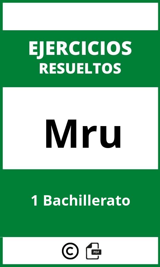 Ejercicios Mru 1 Bachillerato PDF