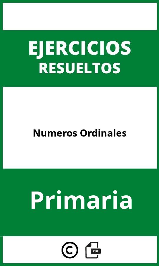 Ejercicios Numeros Ordinales Primaria PDF