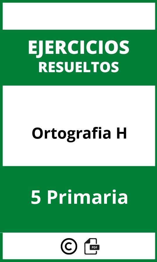 Ejercicios Ortografia H 5 Primaria PDF