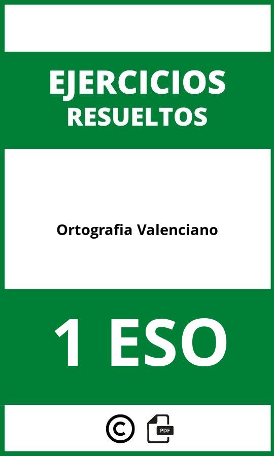 Ejercicios Ortografia Valenciano 1 ESO PDF