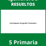 Ejercicios Para Repasar Ortografía Y Gramática 5 Primaria PDF