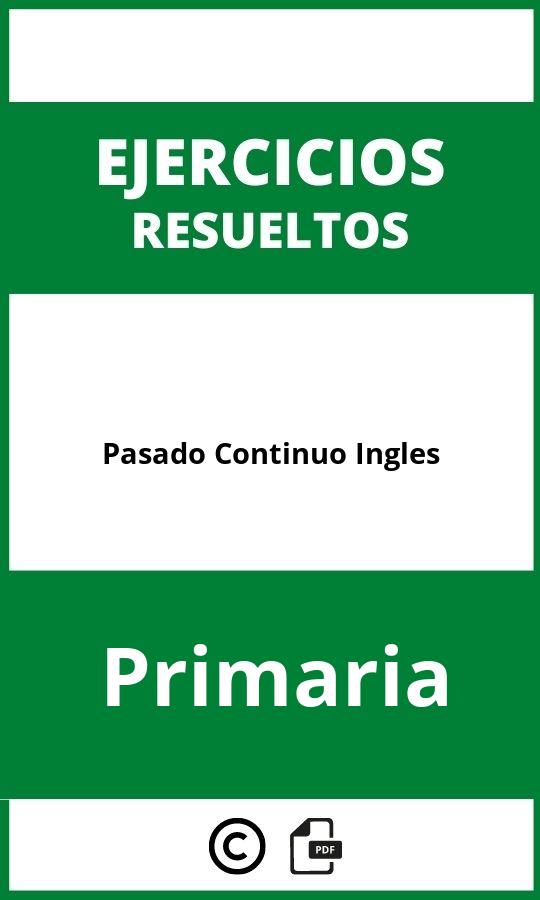 Ejercicios Pasado Continuo Ingles Primaria PDF