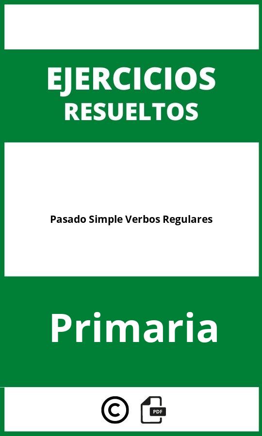 Ejercicios Pasado Simple Verbos Regulares Primaria PDF