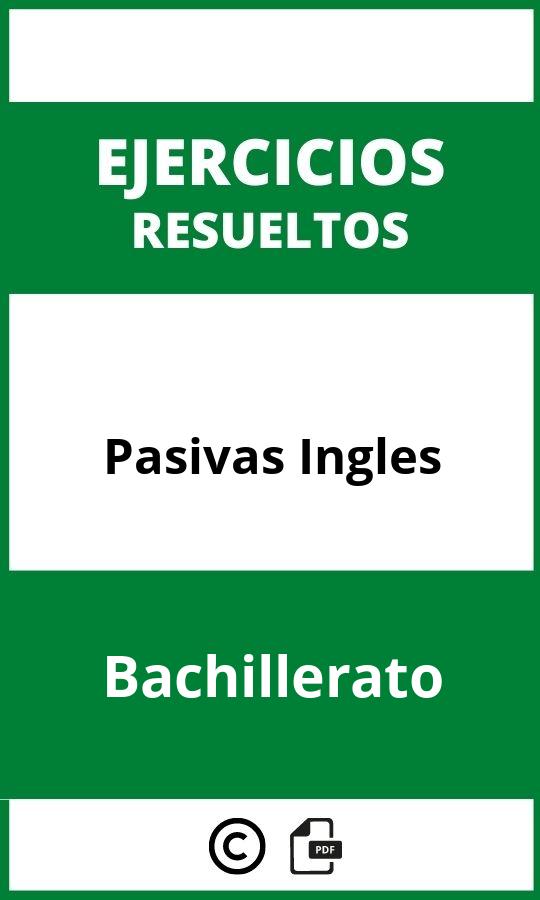 Ejercicios Pasivas Ingles Bachillerato PDF