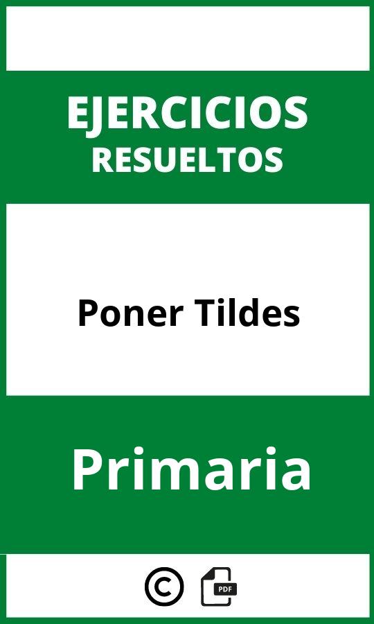 Ejercicios Poner Tildes Primaria PDF