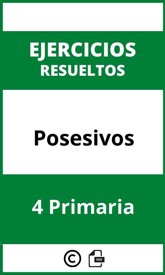 Ejercicios Posesivos 4 Primaria PDF