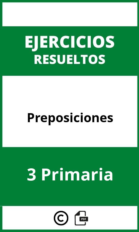 Ejercicios Preposiciones 3 Primaria PDF