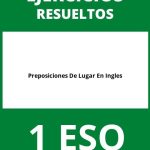 Ejercicios Preposiciones De Lugar En Ingles 1 ESO PDF