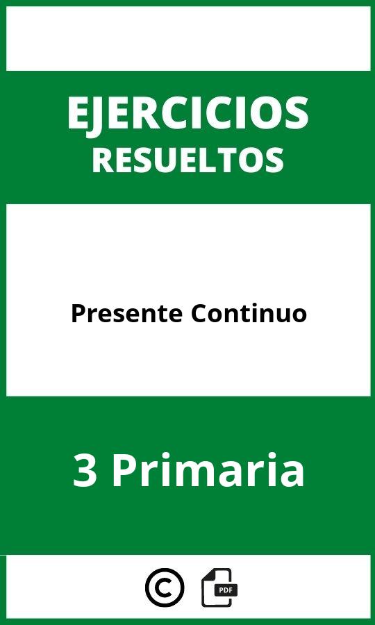 Ejercicios Presente Continuo 3 Primaria PDF