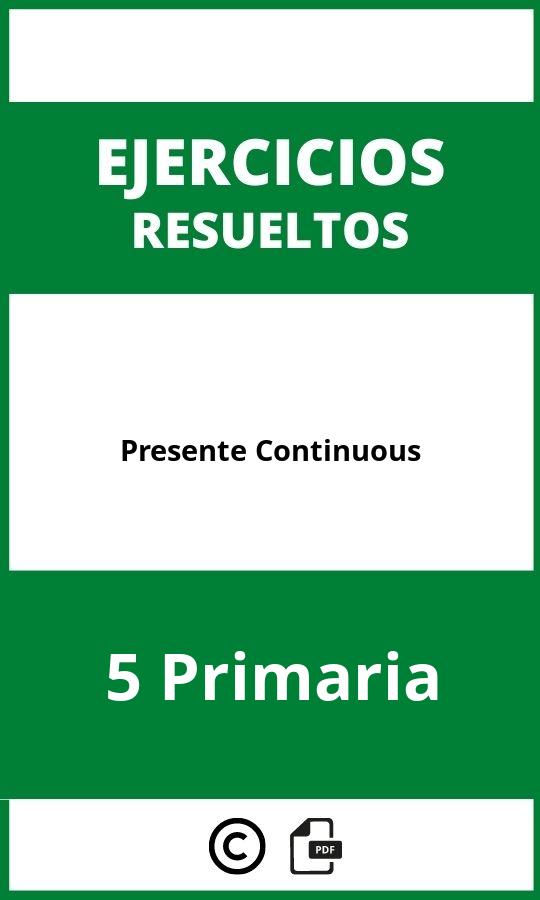 Ejercicios Presente Continuous 5 Primaria PDF