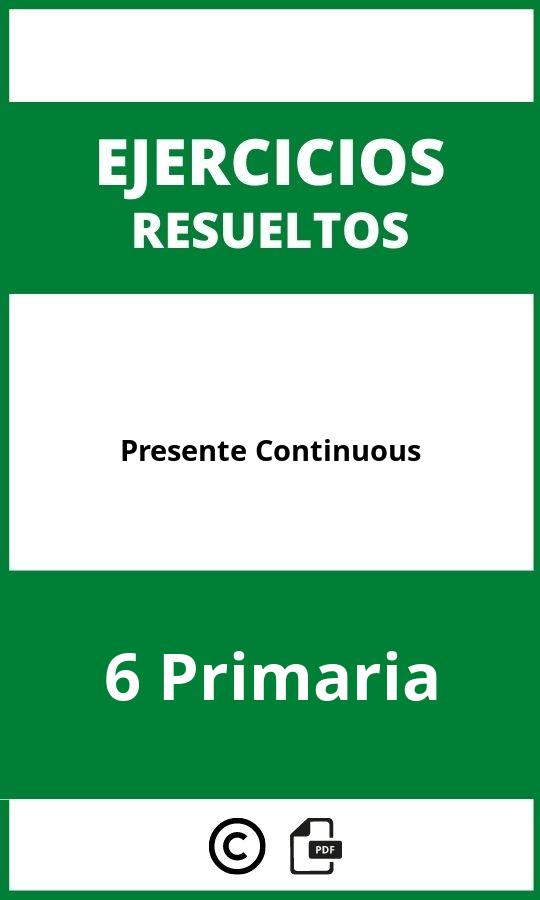 Ejercicios Presente Continuous 6 Primaria PDF