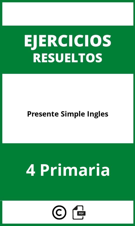 Ejercicios Presente Simple Ingles 4 Primaria PDF