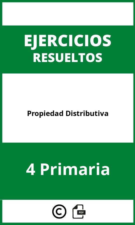 Ejercicios Propiedad Distributiva 4 Primaria PDF