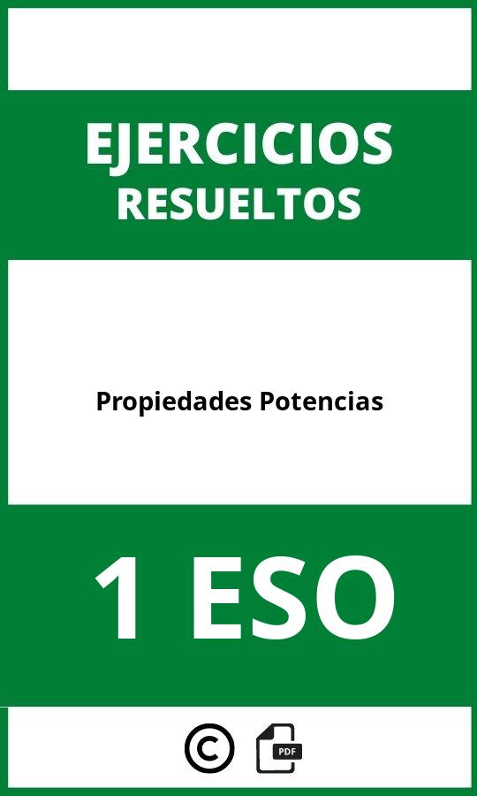 Ejercicios Propiedades Potencias 1 ESO PDF