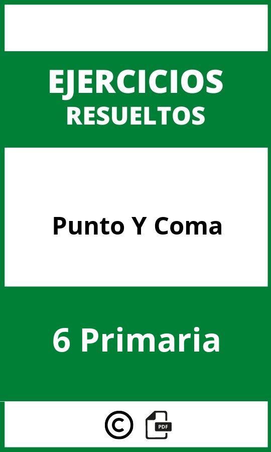 Ejercicios Punto Y Coma 6 Primaria PDF