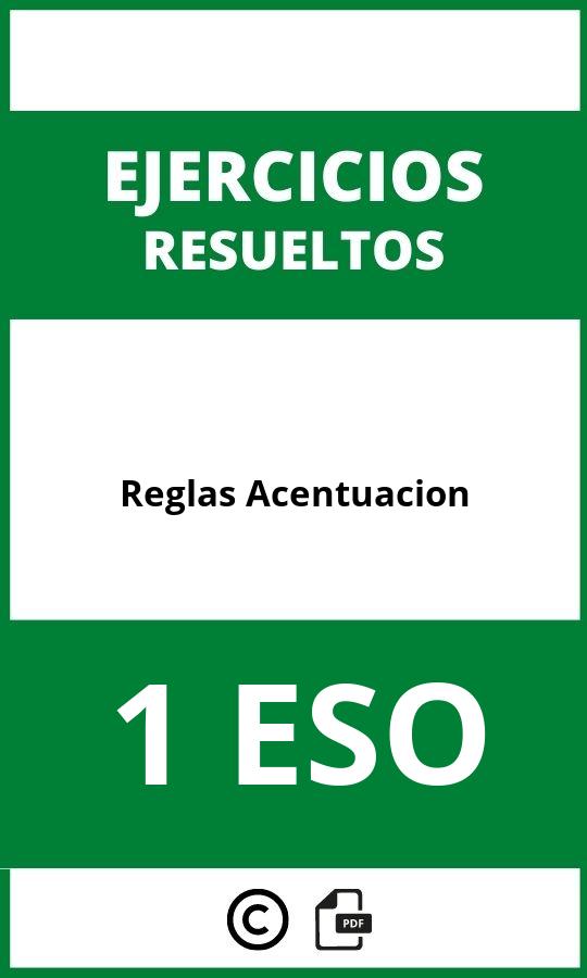 Ejercicios Reglas Acentuacion 1 ESO PDF