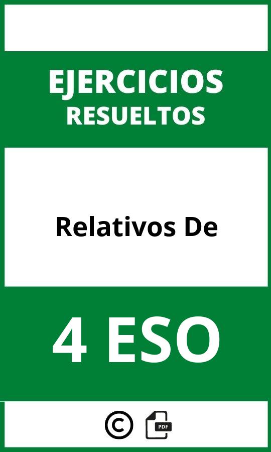 Ejercicios Relativos 4 De ESO PDF