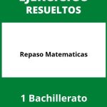 Ejercicios Repaso 1 Bachillerato Matematicas PDF