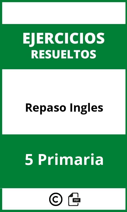 Ejercicios Repaso 5 Primaria Ingles PDF