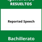 Ejercicios Reported Speech Bachillerato PDF
