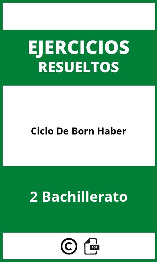 Ejercicios  Ciclo De Born Haber 2 Bachillerato PDF