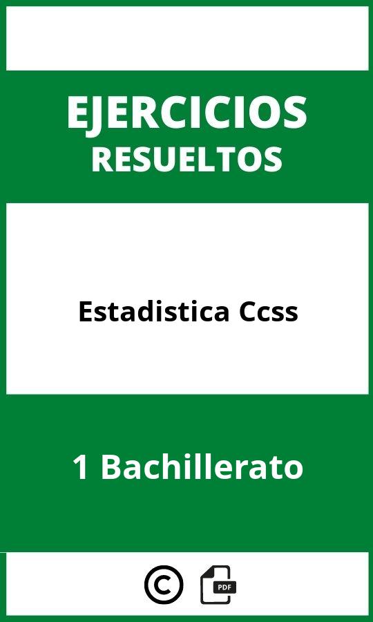 Ejercicios  Estadistica 1 Bachillerato Ccss PDF