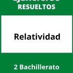 Ejercicios  Relatividad 2 Bachillerato PDF