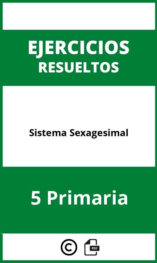 Ejercicios  Sistema Sexagesimal 5 Primaria PDF