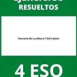 Ejercicios  Teorema De La Altura Y Del Cateto 4 ESO PDF
