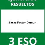 Ejercicios Sacar Factor Comun 3 ESO PDF