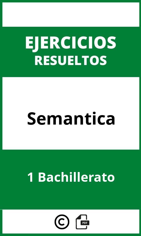 Ejercicios Semántica 1 Bachillerato  PDF