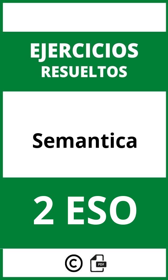 Ejercicios Semantica 2 ESO PDF