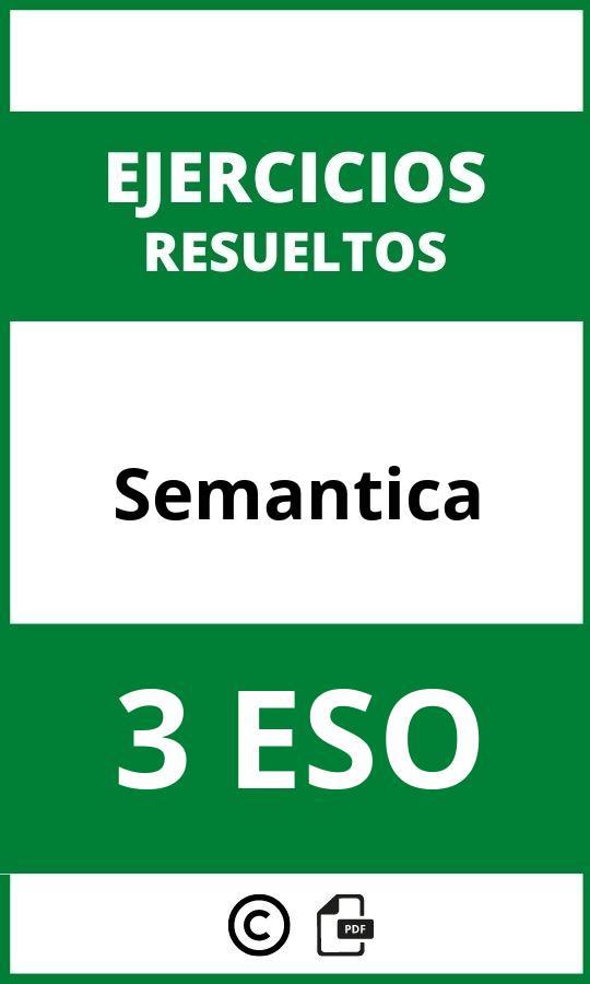 Ejercicios Semántica 3 ESO PDF