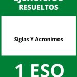 Ejercicios Siglas Y Acronimos 1 ESO PDF