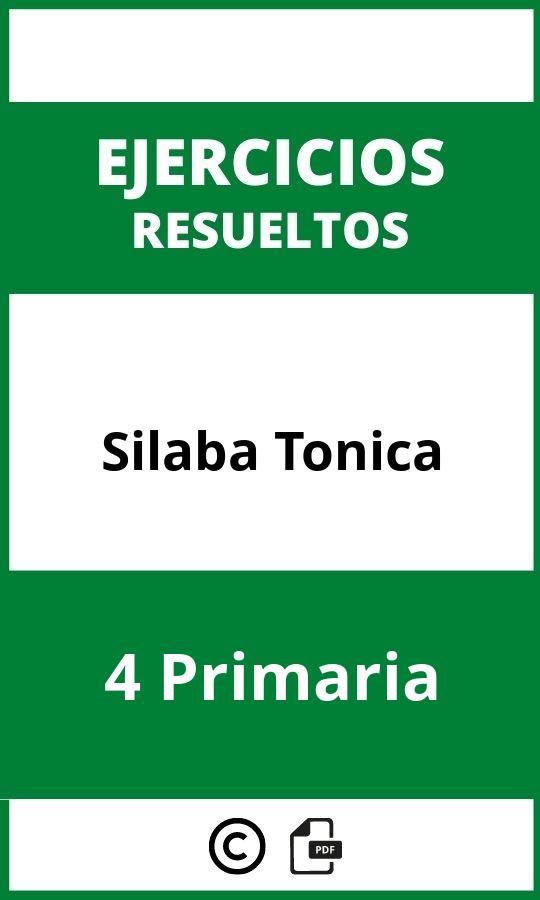 Ejercicios Silaba Tonica 4 Primaria PDF