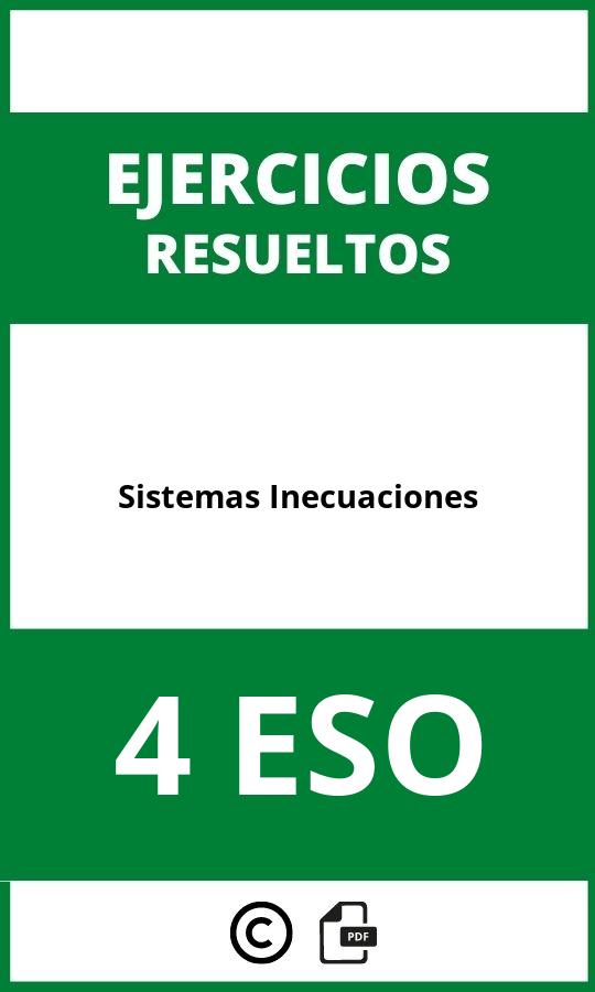 Ejercicios Sistemas Inecuaciones 4 ESO PDF