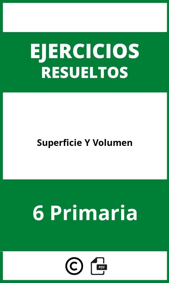 Ejercicios Superficie Y Volumen 6 Primaria PDF