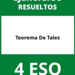 Ejercicios Teorema De Tales 4 ESO PDF